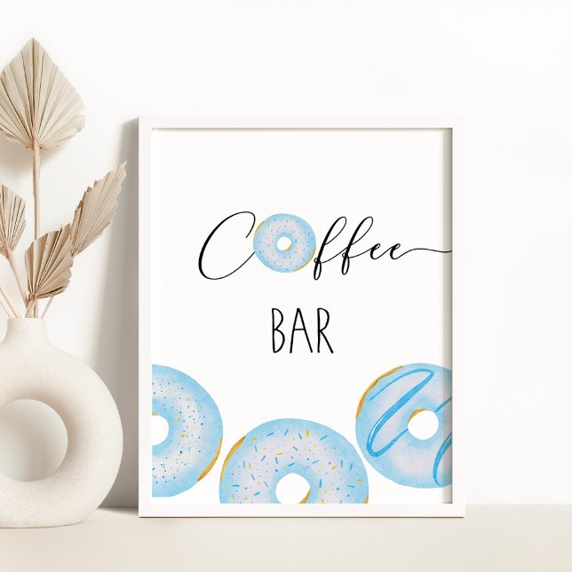 Blue doughnuts baby sprinkle Coffee bar Poster (Creator Uploaded)