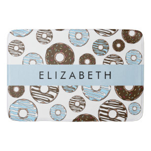 Blue Doughnuts, Brown Doughnuts, Sprinkles, Your N Bath Mat