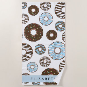 Blue Doughnuts, Brown Doughnuts, Sprinkles, Your N Beach Towel