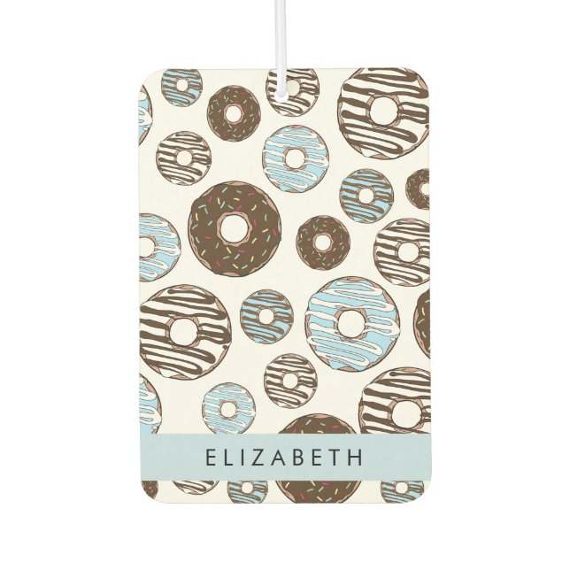 Blue Doughnuts, Brown Doughnuts, Sprinkles, Your N Car Air Freshener (Front)