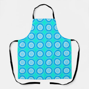 Blue Doughnuts With Filling On Turquoise  Apron