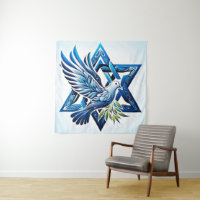 Blue Dove and Star of David Peace