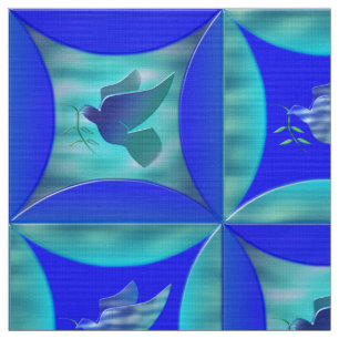 Blue Dove in the Hole in the Barn Door Fabric