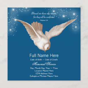 Blue Dove Memorial Service Announcements