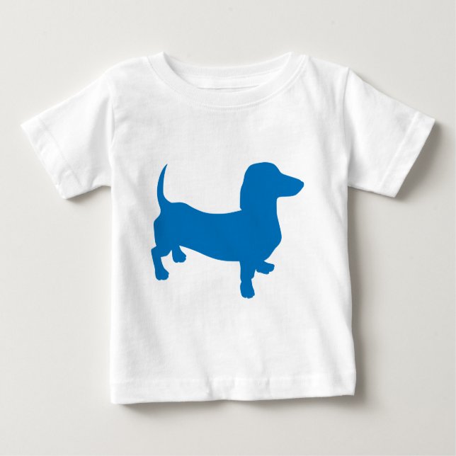 Blue Doxie, Dachshund Baby T-Shirt (Front)