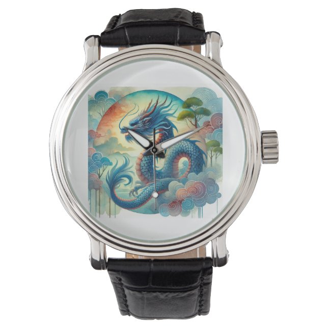 Blue Dragon 111024AREF141 - Watercolor Watch (Front)