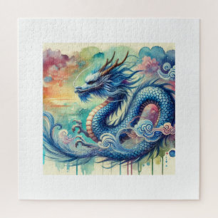 Blue Dragon 300724AREF141 - Watercolor Jigsaw Puzzle