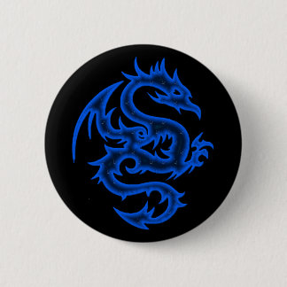 BLUE DRAGON 6 CM ROUND BADGE