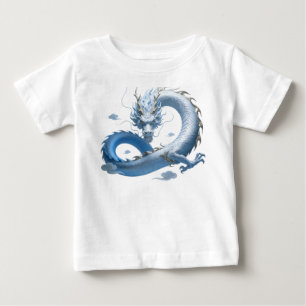 Blue Dragon Art   Mythical Fantasy Aesthetic   Ori Baby T-Shirt