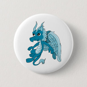 Blue Dragon Cartoon 6 Cm Round Badge