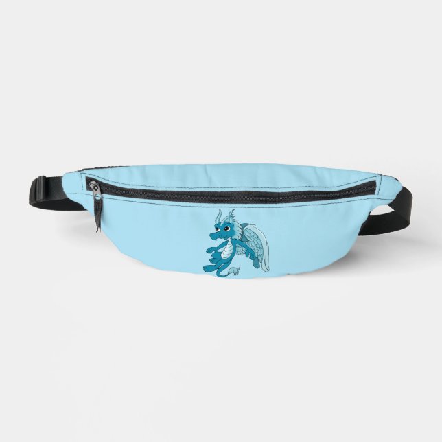 Blue dragon cartoon  bum bags (Front)