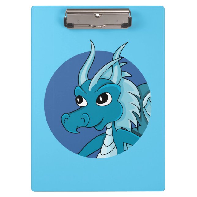 Blue dragon cartoon  clipboard (Front)