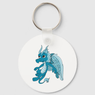 Blue Dragon Cartoon Key Ring