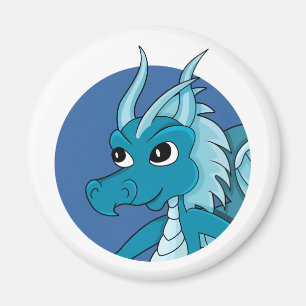 Blue dragon cartoon magnet