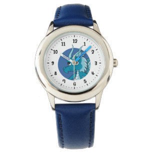 Blue dragon cartoon watch
