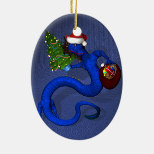 Blue Dragon Ceramic Ornament