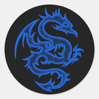BLUE DRAGON CLASSIC ROUND STICKER