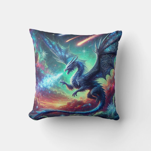Blue Dragon Cushion (Front)