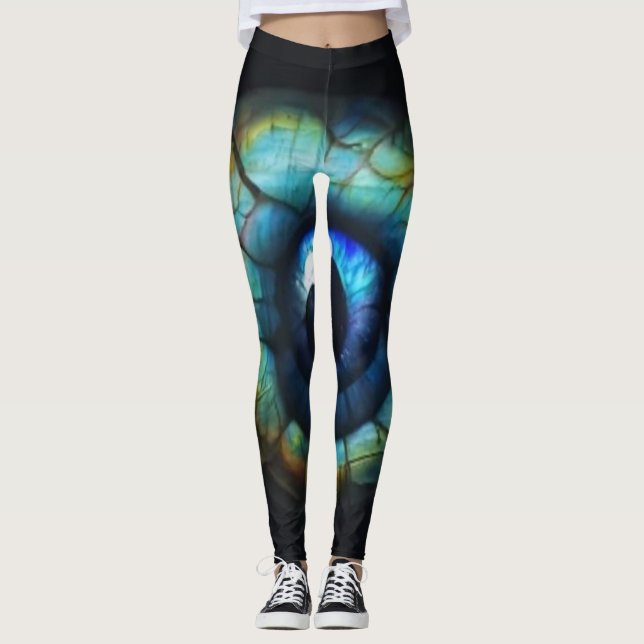 Blue Dragon Eye Leggings (Front)