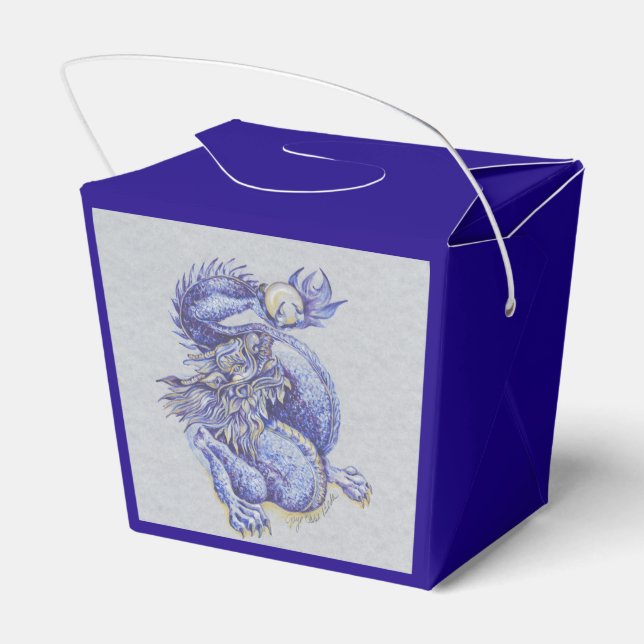 Blue Dragon Favour Box (Back Side)