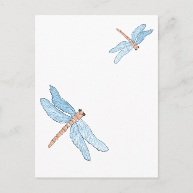 Blue Dragon Fly Postcard (Front)