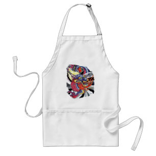 Blue Dragon Japanese tattoo design Standard Apron