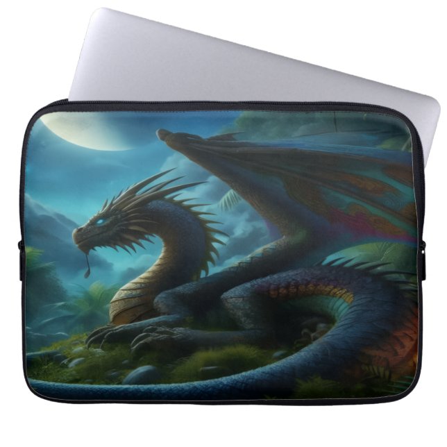 Blue Dragon Laptop Sleeve (Front)
