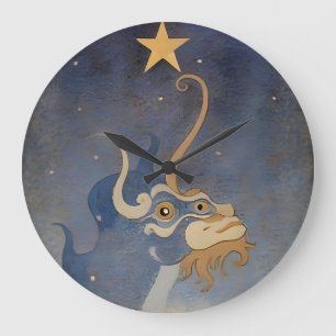 Blue Dragon  Large Clock