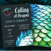 Blue Dragon Magical Enchanted Eighth Birthday  