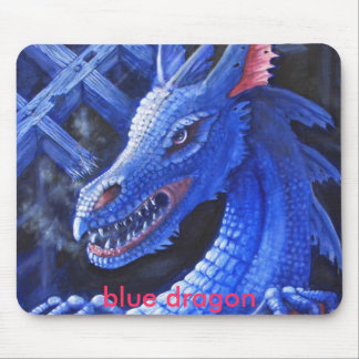 Blue dragon mouse pad