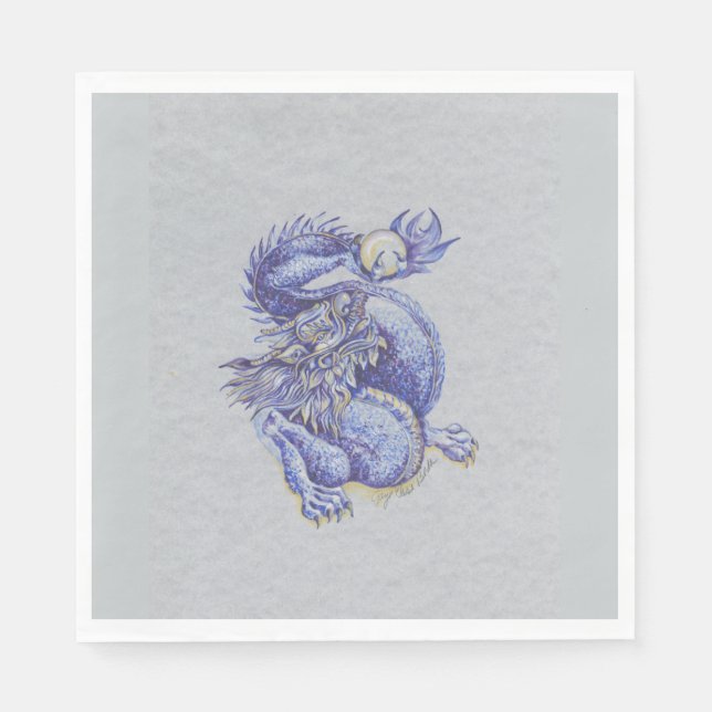 Blue Dragon Napkin (Front)