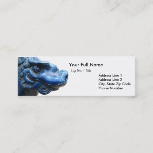 Blue dragon - Nietzsche quote Mini Business Card