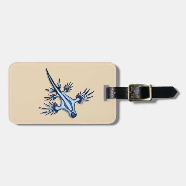 Blue Dragon Nudibranch Luggage Tag (Front Horizontal)