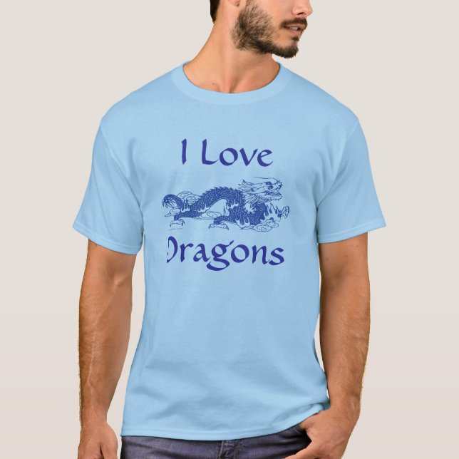 Blue Dragon PaperCut T-shirt (Front)