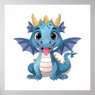 blue dragon poster