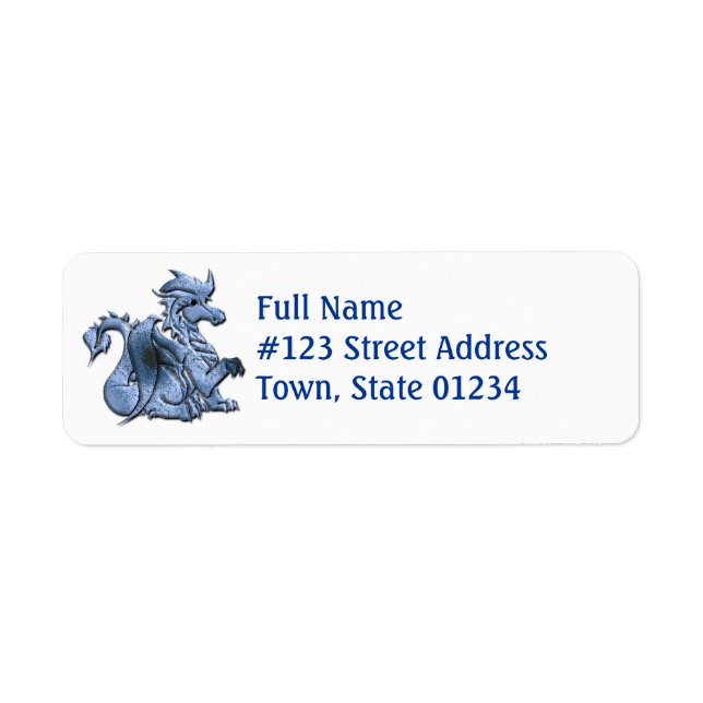 Blue Dragon Return Address Label (Front)