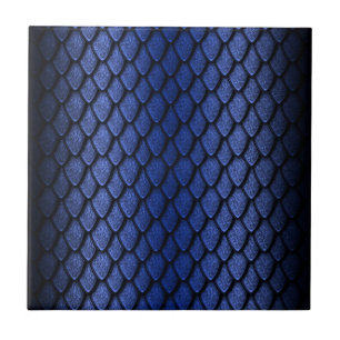 Blue Dragon Scales Ceramic Tile