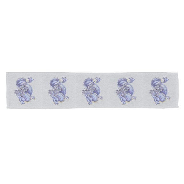 Blue Dragon Short Table Runner (Horizontal)