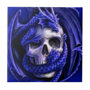 blue-dragon-skull ceramic tile