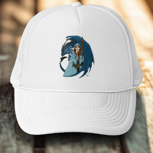  Blue Dragon Sorceress Snowflakes Trucker Hat