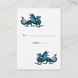 Blue Dragon Wedding Place Card