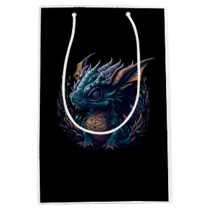 blue-dragon-with-purple-head-purple-head medium gift bag