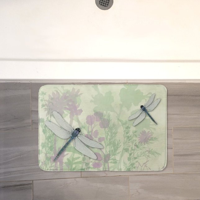Blue Dragonflies Bath Mat (Creator Uploaded)
