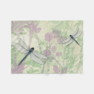 Blue Dragonflies Fleece Blanket