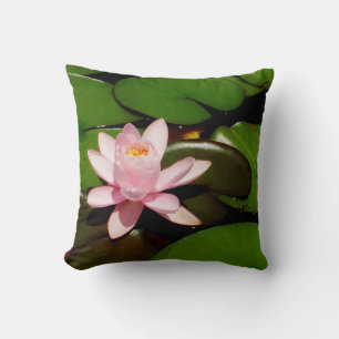 Blue Dragonflies on a pink lotus Cushion