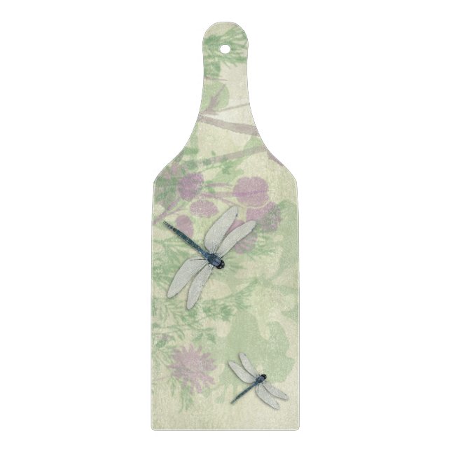 Blue Dragonflies Paddle Cutting Board (Front)