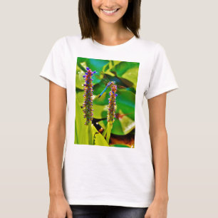 Blue Dragonfly and flowers T-Shirt