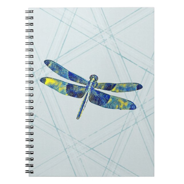 Blue Dragonfly Art Journal Notebook (Front)