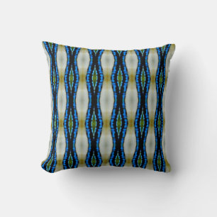 Blue, dragonfly body abstract pattern cushion
