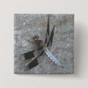 Blue Dragonfly Button